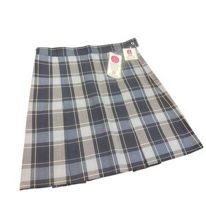 Girls Plaid School Uniform Skirt Adjustable Waist NWT Size (see measurements)